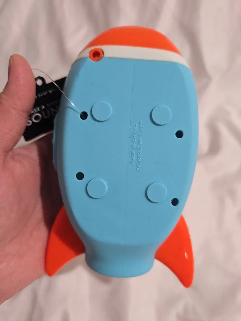 NWT Bath & Body Works Hand Soap Holder Rocket Austronaut W/ Sound Silicone